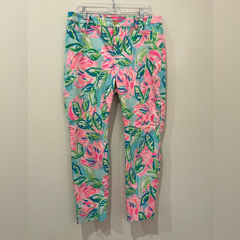 Lilly Pulitzer Kelly High Rise Skinny Ankle Pant Multi Totally Blossom